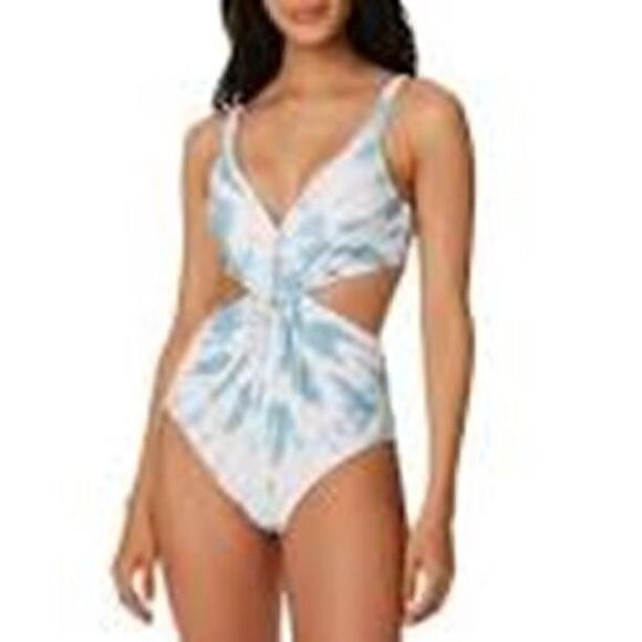 522 Bar III  twist front monokini One-Piece Swimsuit BLUE sz XS $94 - Picture 1 of 2